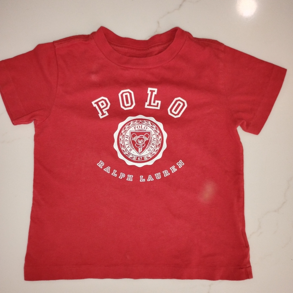 Ralph Lauren Kids Red Polo Shirt Size 2